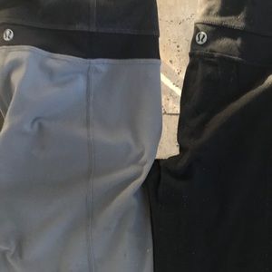 2 pair Groove lululemon yoga flare pants